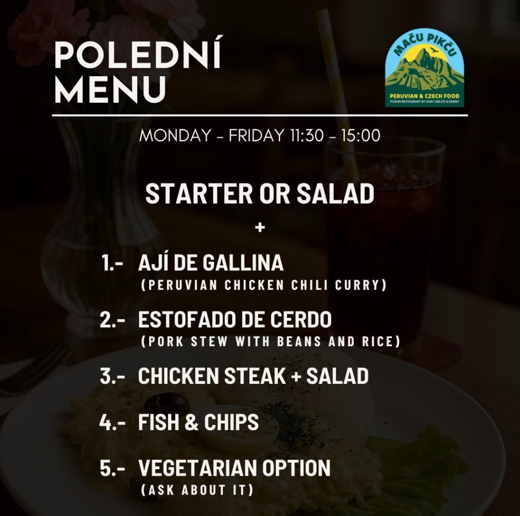 CARTA-DE-PLATOS-hoy-1024x1015 'El otro Machu Picchu del Perú', restaurante peruano brilla en  Republica Checa  por su diversidad de sabores y fusiones culturales