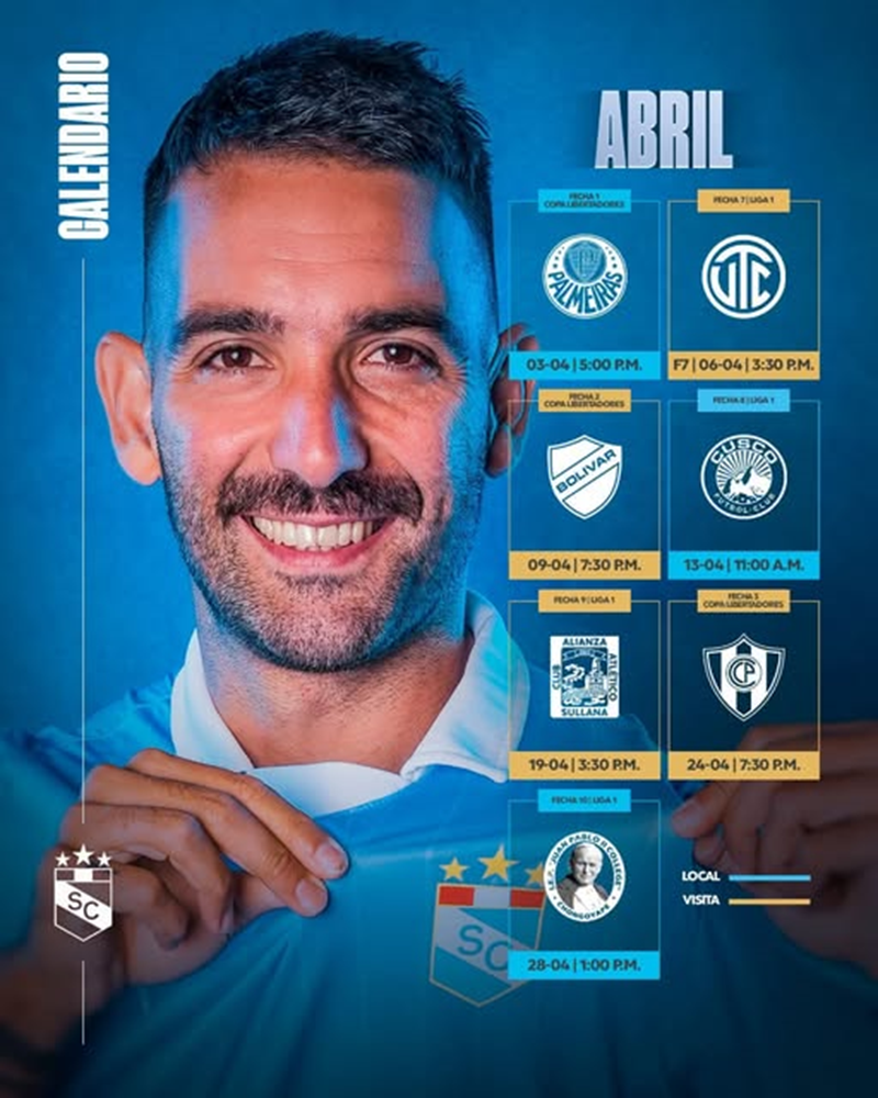 image 𝗖𝗮𝗹𝗲𝗻𝗱𝗮𝗿𝗶𝗼 𝗮𝗯𝗿𝗶𝗹 de los partidos a disputar del cuadro del Rímac