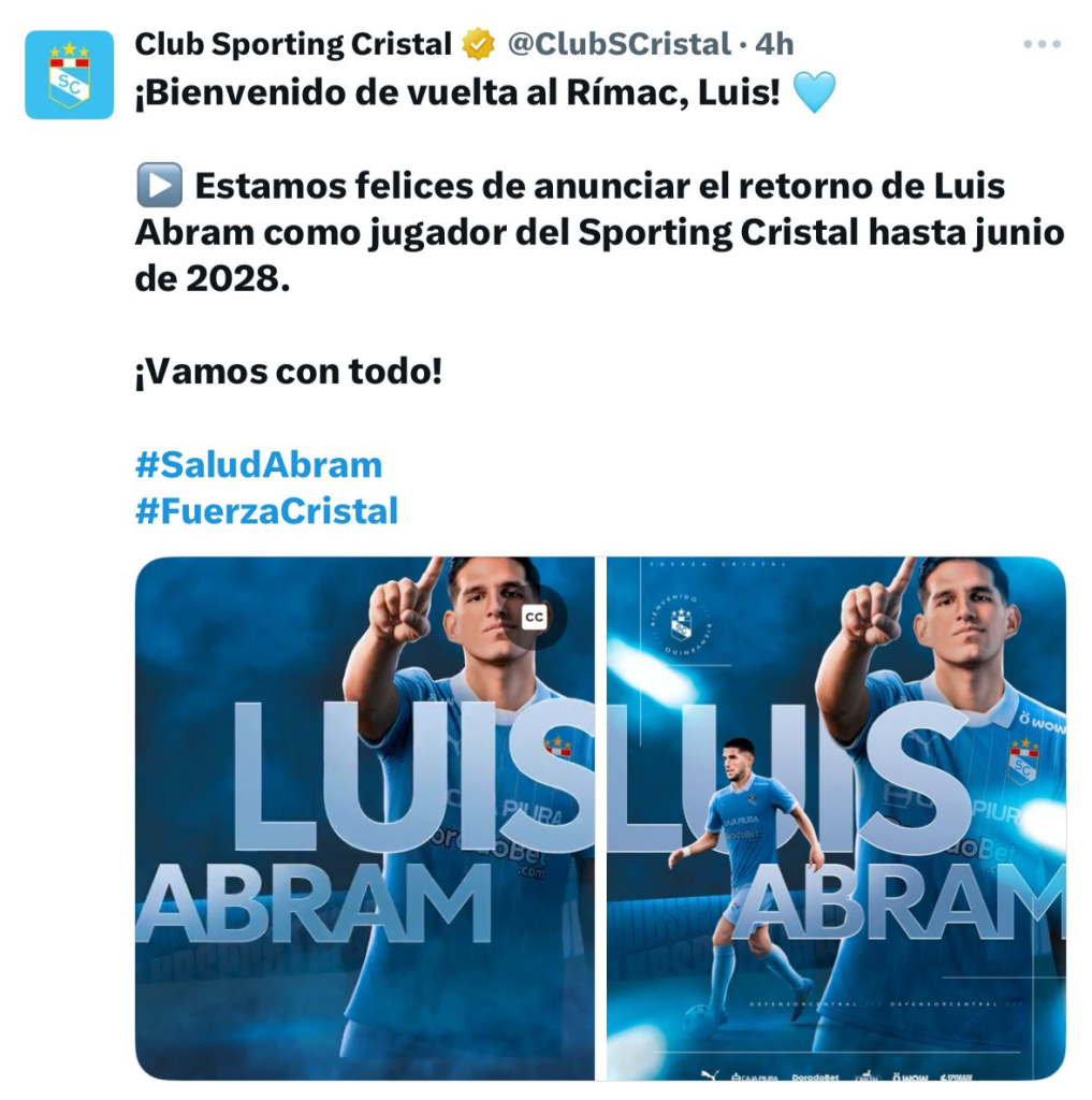 image-22-1017x1024 Luis Abram vuelve a casa: refuerzo de lujo para Sporting Cristal hasta 2028