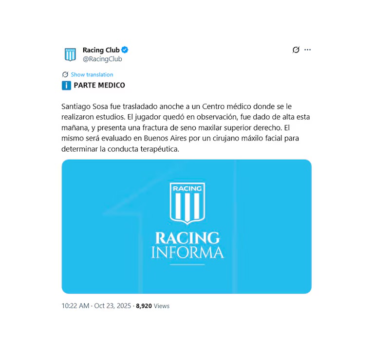 IMG_1305 Racing Club sufre dura derrota y una grave baja tras caer 1-0 ante Flamengo en el Maracaná