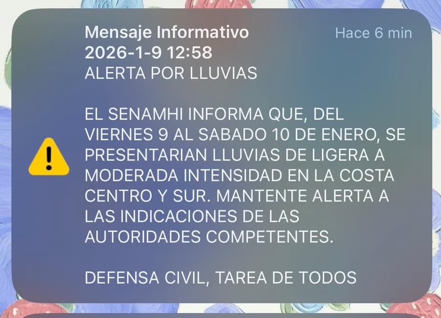 IMG_1488 Senamhi emite alerta por lluvias para la costa centro y sur del Perú